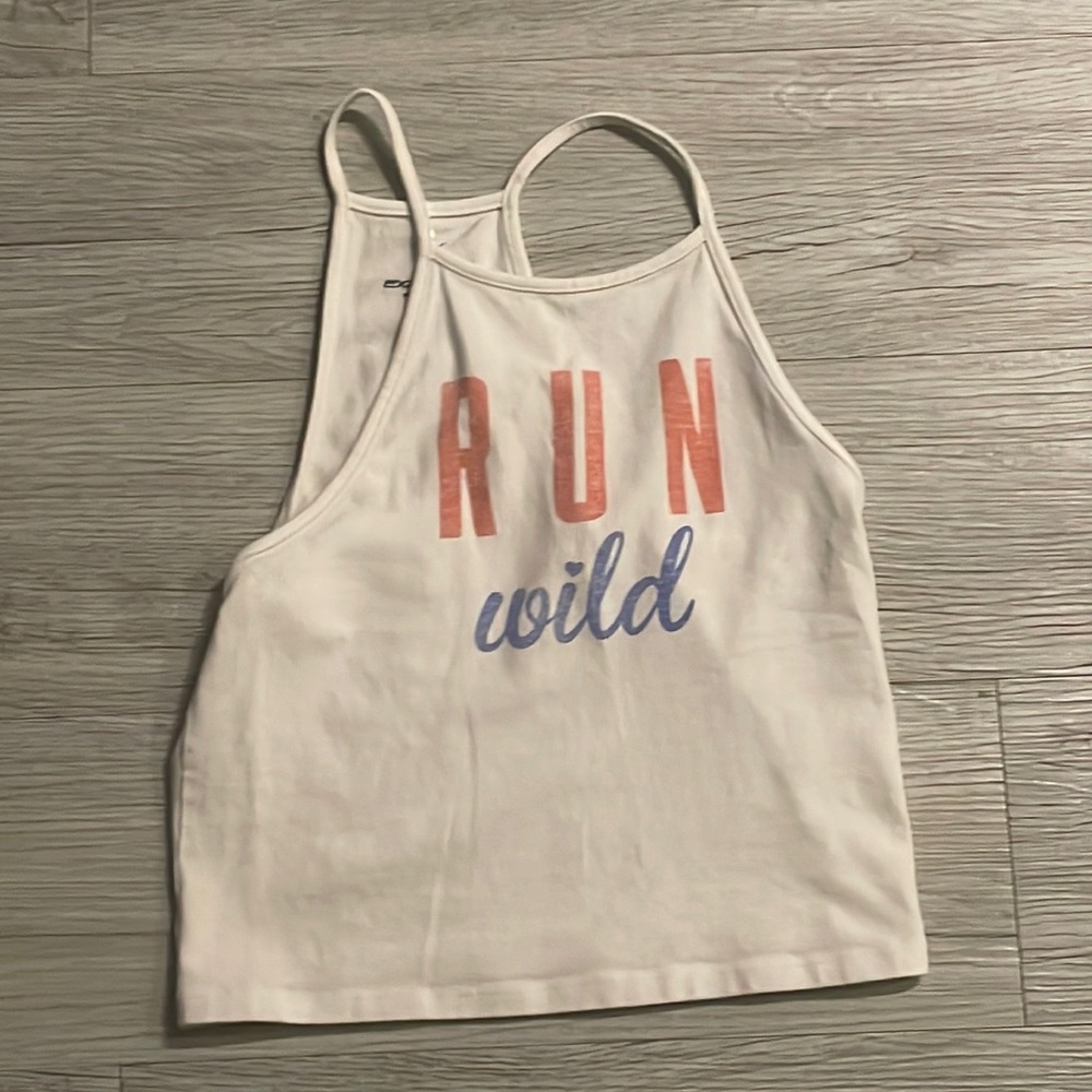 Express “run wild” white tank - XS